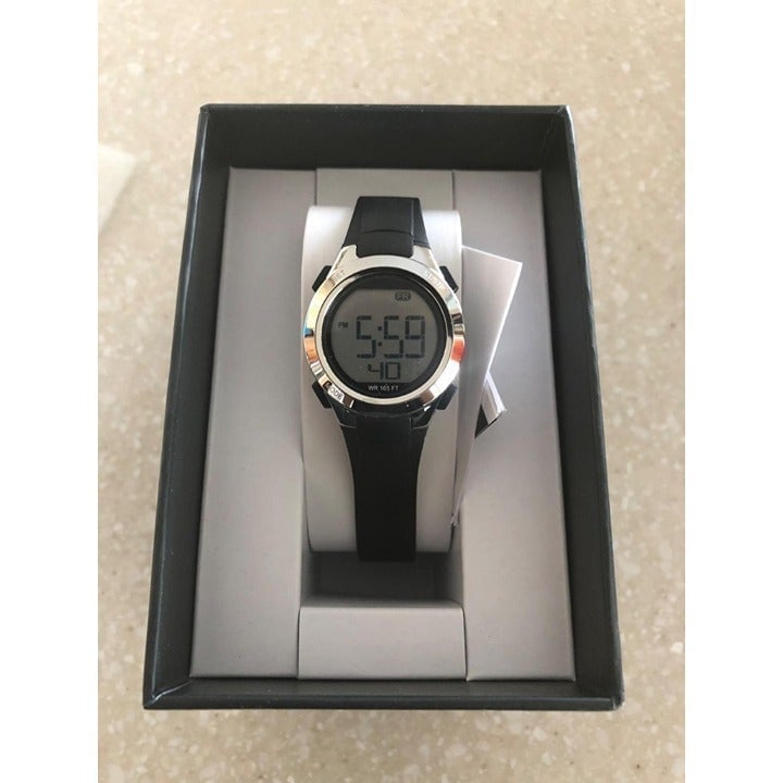 Amazon Essentials Women's Digital Chronograph Resin Strap Watch