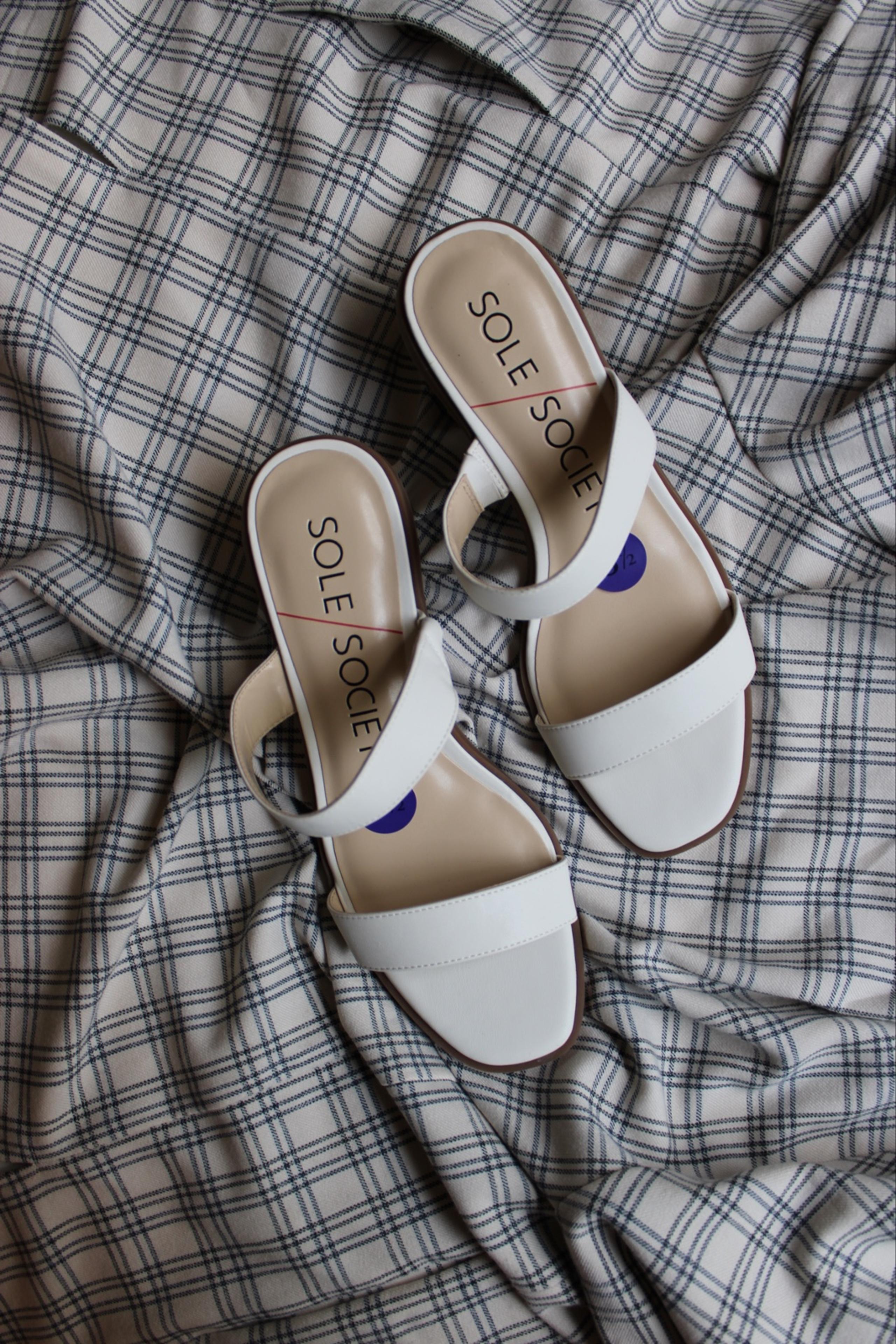 Sole Society White Strappy Heels