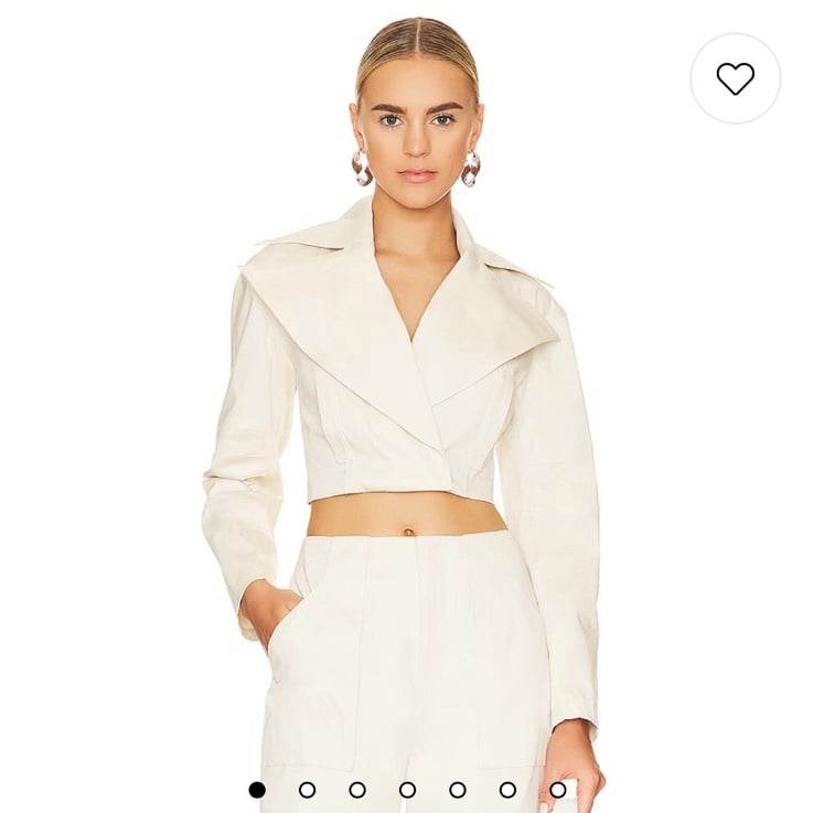 L’Academie Ashler Stretch Cotton Twill Jacket Khaki Beige Size XS NWT