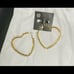 Heart shaped hoops earrings