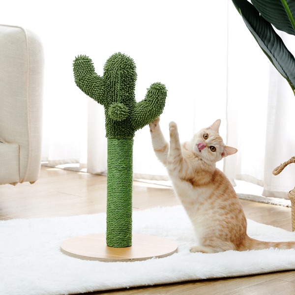 Cactus Cat Scratching Post 20.7'' Cat Scratcher with Sisal Rope Green