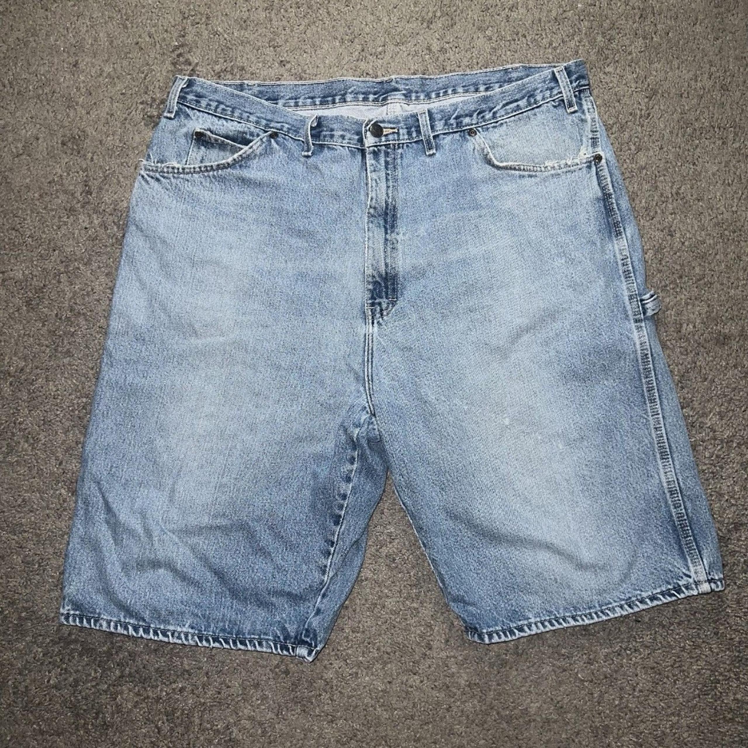 Vintage Dickies Shorts Mens 40 Blue Denim Carpenter Baggy Skate Punk Jorts Y2K
