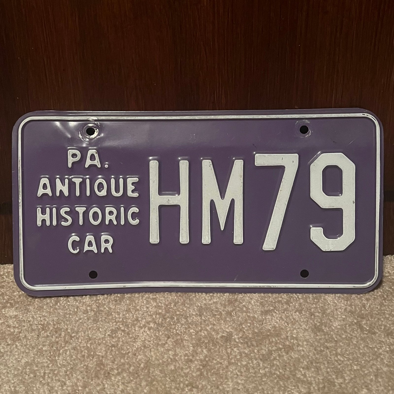 Pennsylvania Antique Historic Car License Plate # HM79