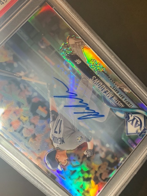 Austin Meadows Auto Rookie RC Topps PSA