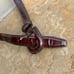 Dark Brown Designer Croc Embossed Full Leather Belt