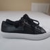 Coach Empire Zipper Black Leather Low Top Women's Sneakers Size 6.5B