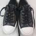 Coach Empire Zipper Black Leather Low Top Women's Sneakers Size 6.5B
