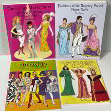 Vintage 90’s Tom Tierney Paper Doll Books Fashion & Movie Stars X4 New & Uncut
