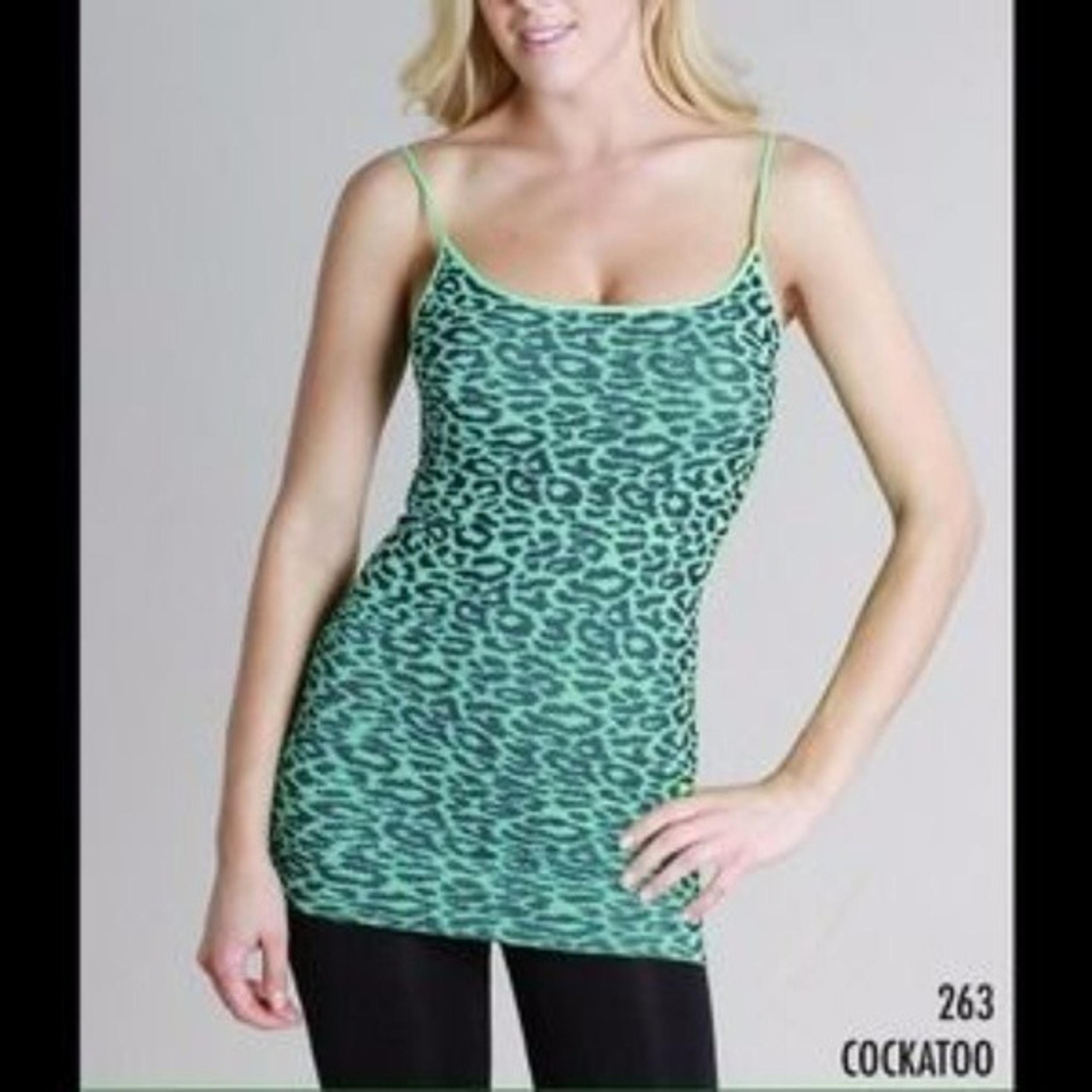 Cockatoo Green Leopard Print Tank Top - Nikibiki