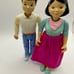 Fisher Price Loving Doll House Family Asian Family Parents Mom Dad Black Hair