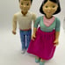 Fisher Price Loving Doll House Family Asian Family Parents Mom Dad Black Hair