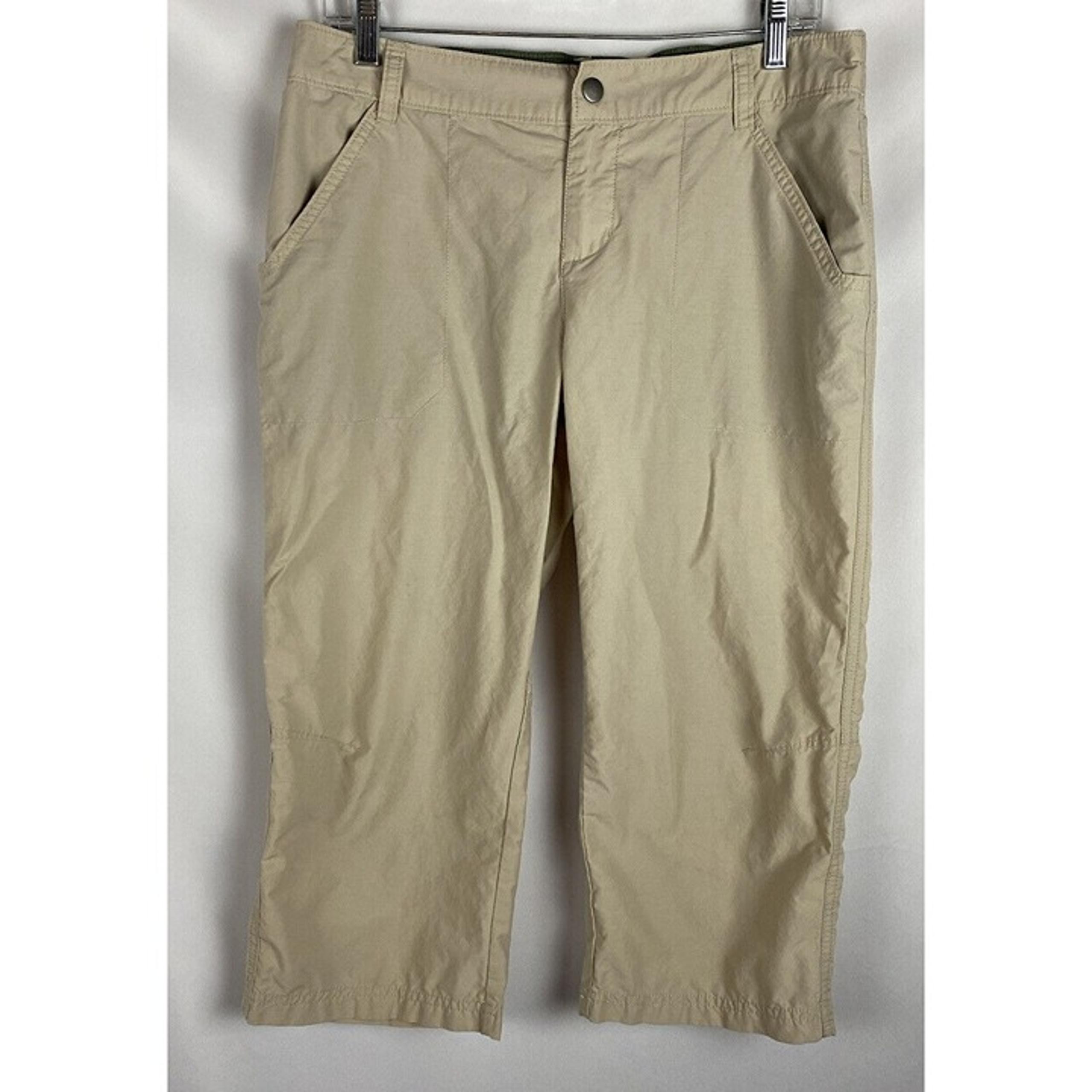 Columbia Crop Pants Women’s Size 10 Beige Outdoor Hiking Fishing Lightweight