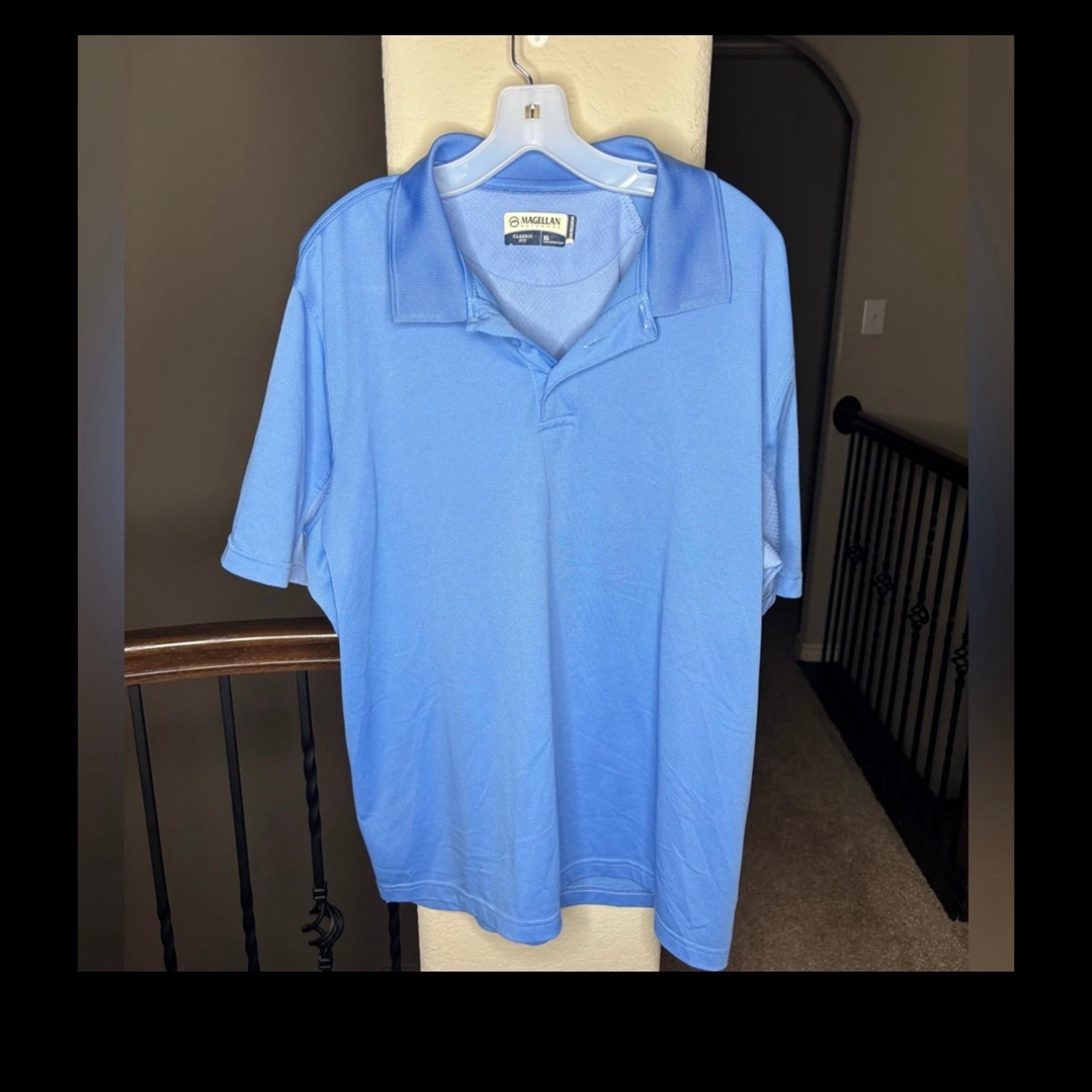 Magellan Outdoors Classic Fit Blue Polo Size XL