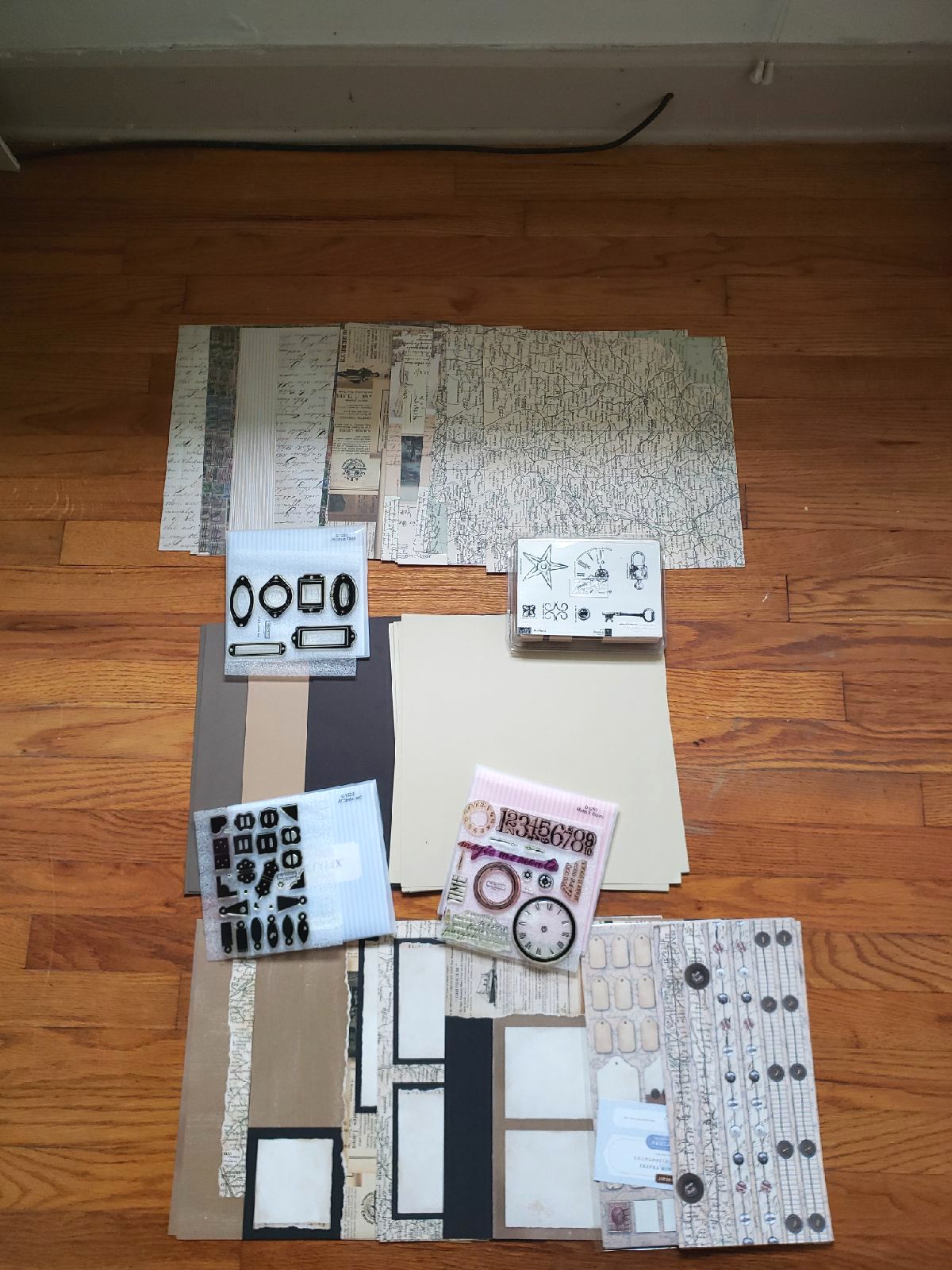 CTMH HUGE LOT!!!!!!PAPERS AND STAMPS VIN