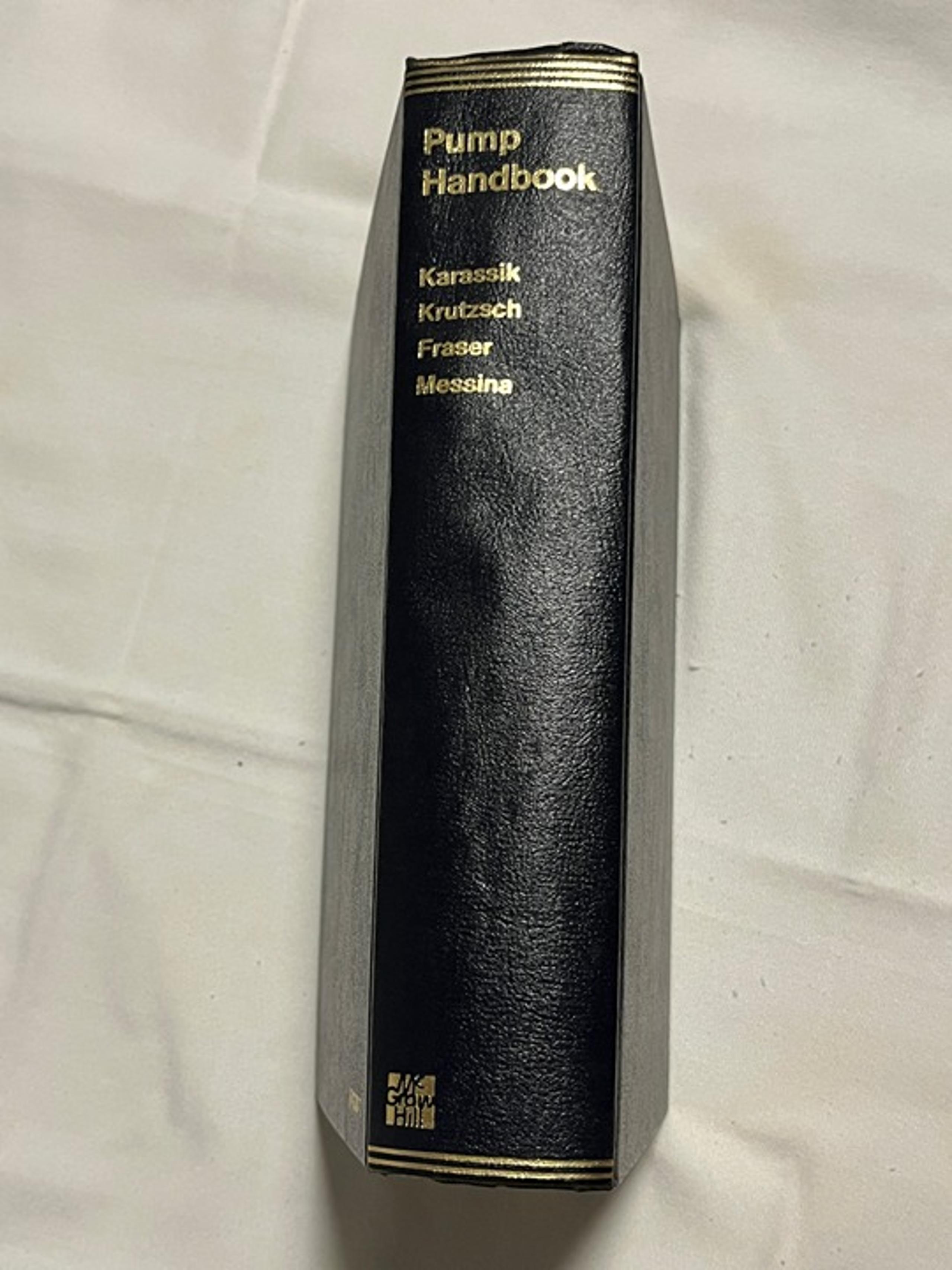 PUMP HANDBOOK 1976 By Igor J. Karassik, Hardcover GOOD