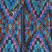 Farm Rio Anthropologie blue Quilted tapestry mini straight pencil skirt size S