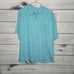 Joe Marlin light blue teal button front casual vacation shirt shirt xl