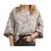 Rebecca Minkoff Ariel Square Neck Puff Sleeve Sweatshirt in Black Medium