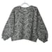 Rebecca Minkoff Ariel Square Neck Puff Sleeve Sweatshirt in Black Medium
