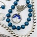 Southwest Boho Style Silver and Blue Necklace, Stone Necklace Set, Beads, Trees