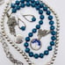 Southwest Boho Style Silver and Blue Necklace, Stone Necklace Set, Beads, Trees
