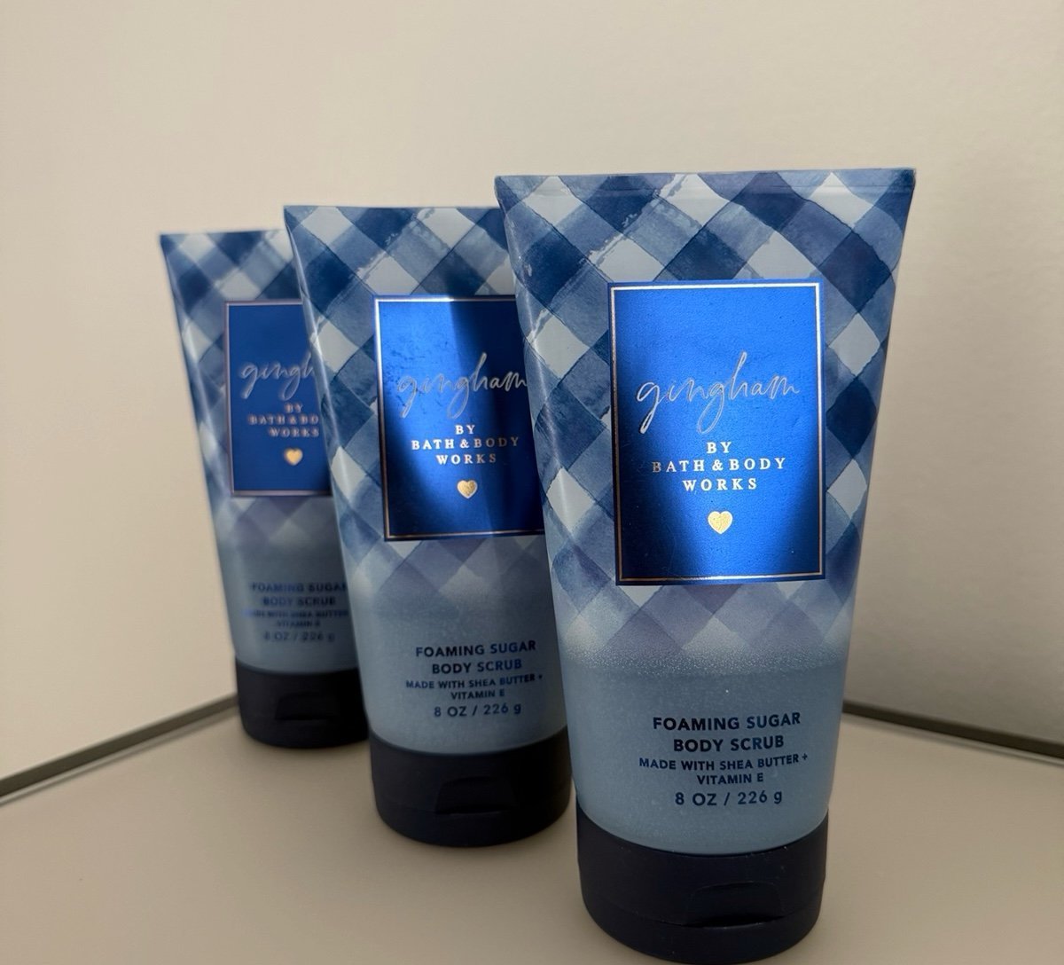 NEW Set of 3 Bath Body Works Gingham Creamy Body Scrub
