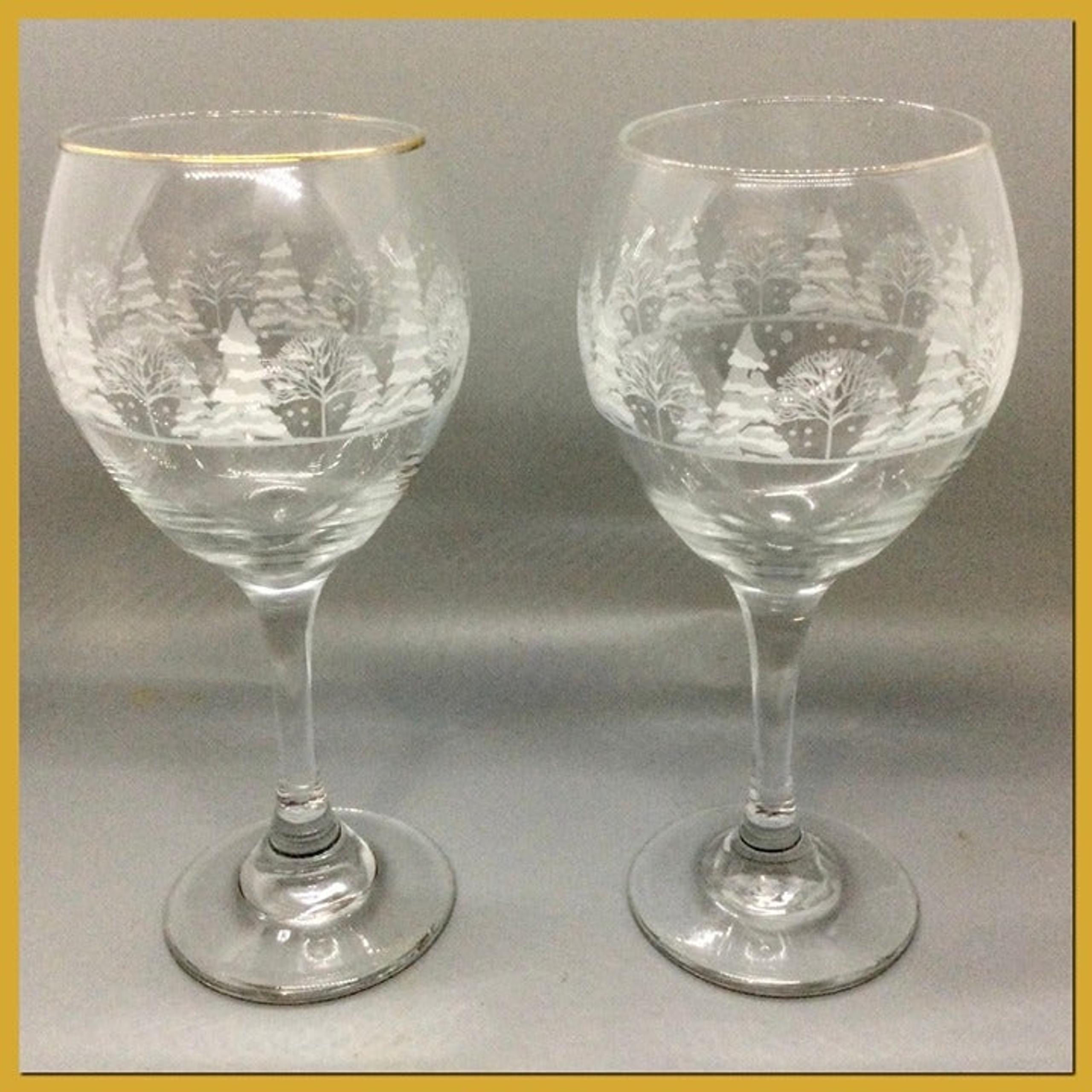Winter Wine Glasses, 2 pc