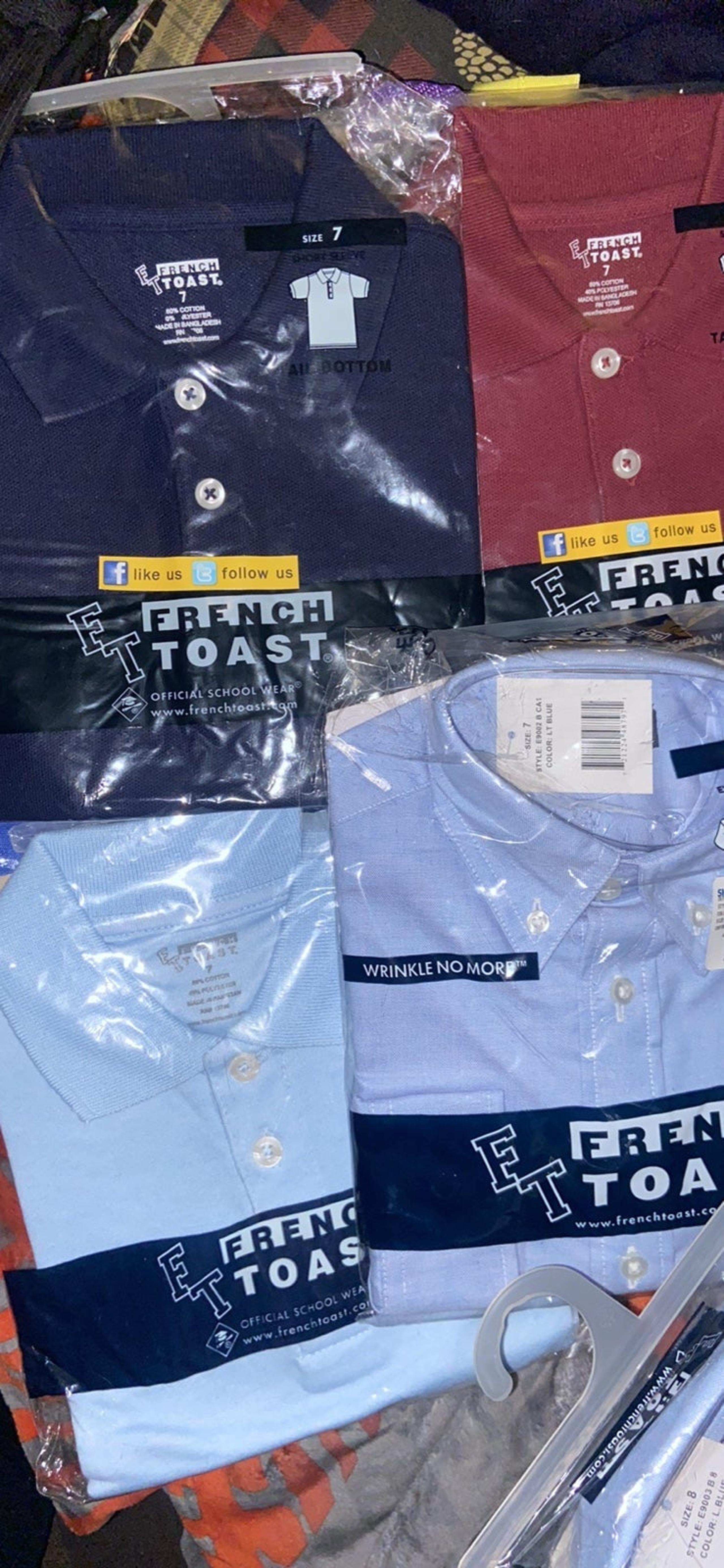 New school uniform shirts