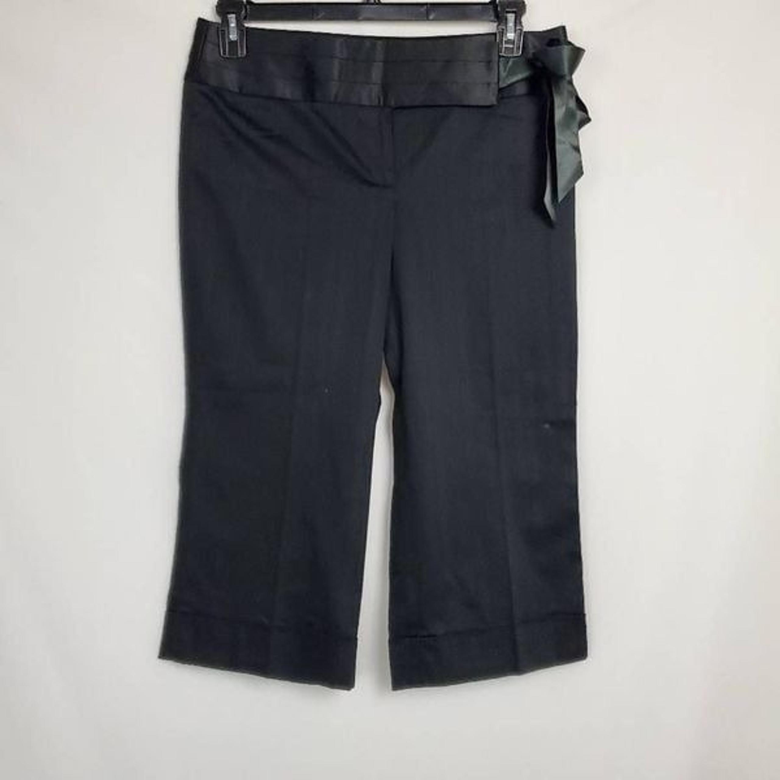 Ann Taylor LOFT 10p Marisa Black Capri Dress Pant