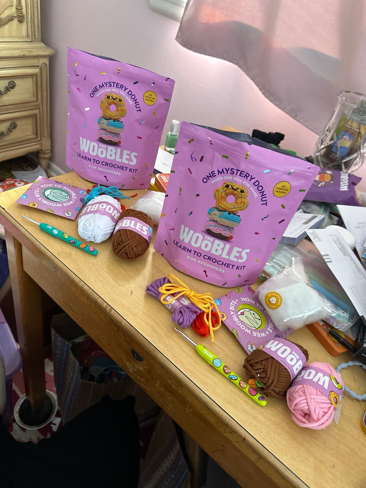 Woobles mystery donut iii crochet kits log and filled