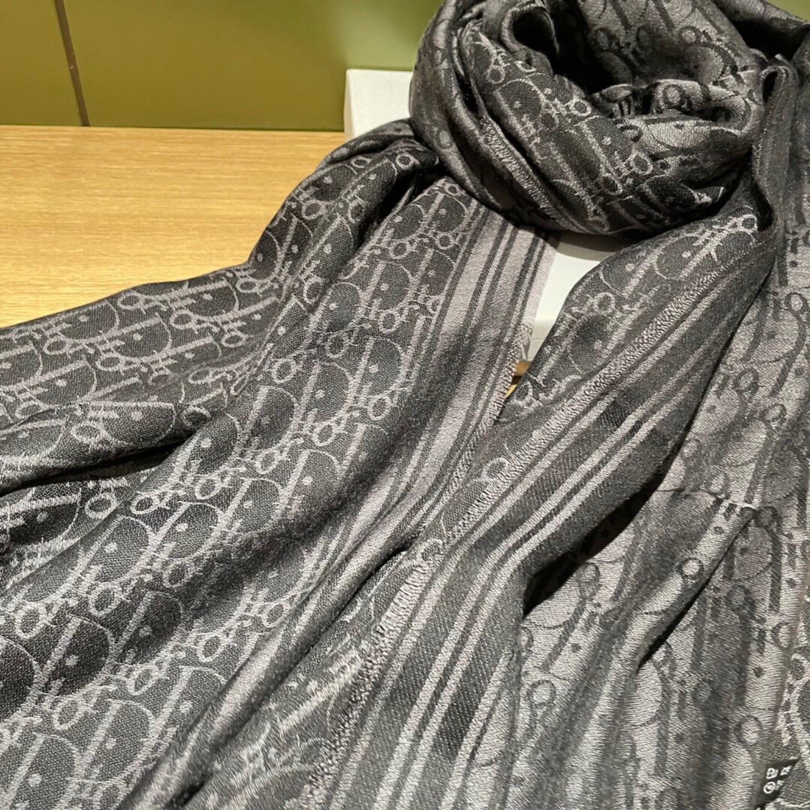 Gray letter scarves
