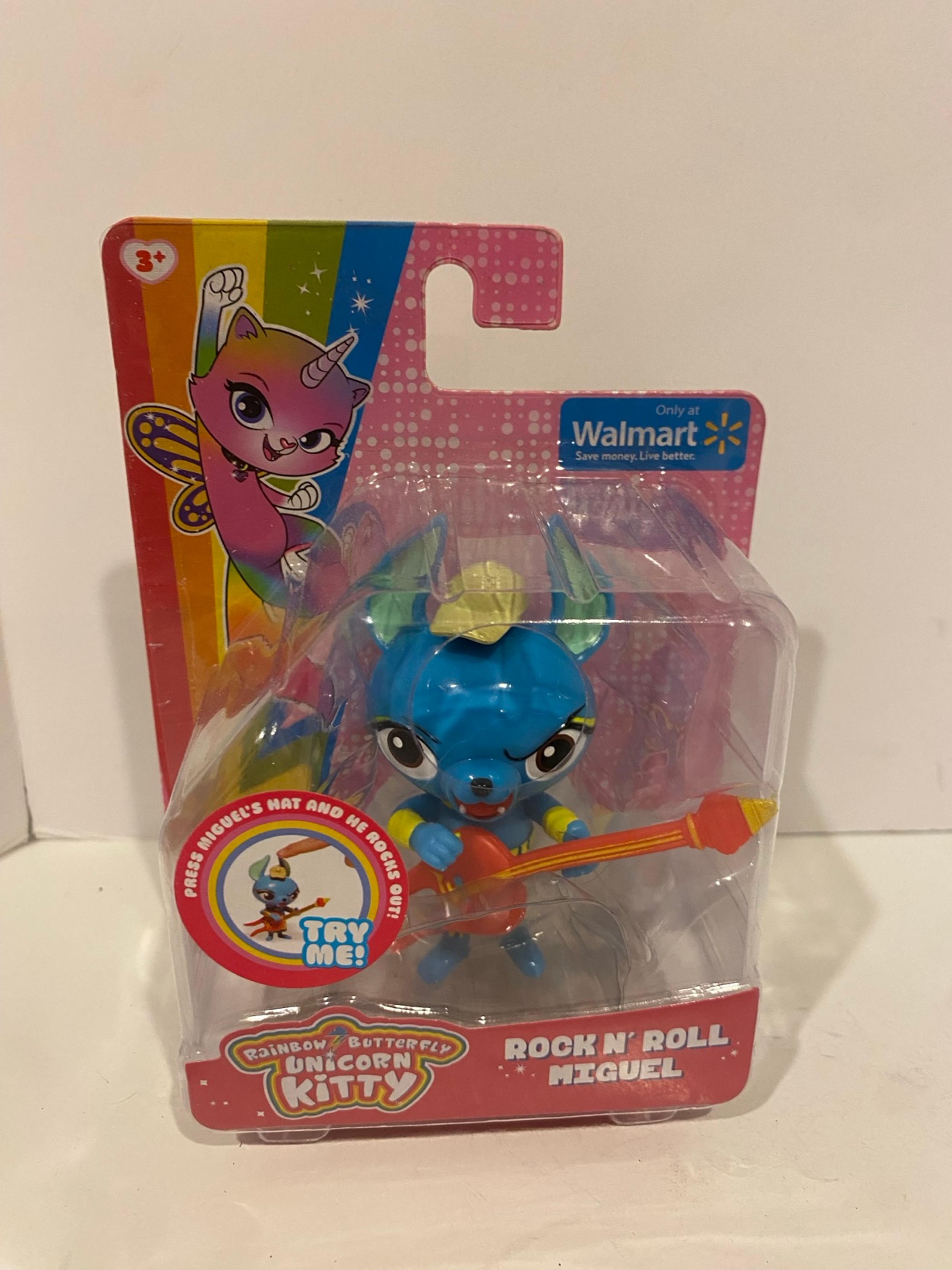Rainbow butterfly unicorn kitty Rock M Roll Miguel Figure NEW