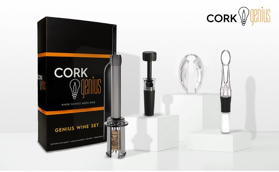 Cork Genius wine set Perfect for wine enthusiasts.(112)