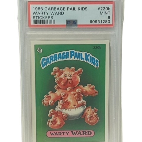 Warty Ward Garbage Pail Kids Trading Card 1986 PSA 9 Sticker GPK #220b RARE vtg