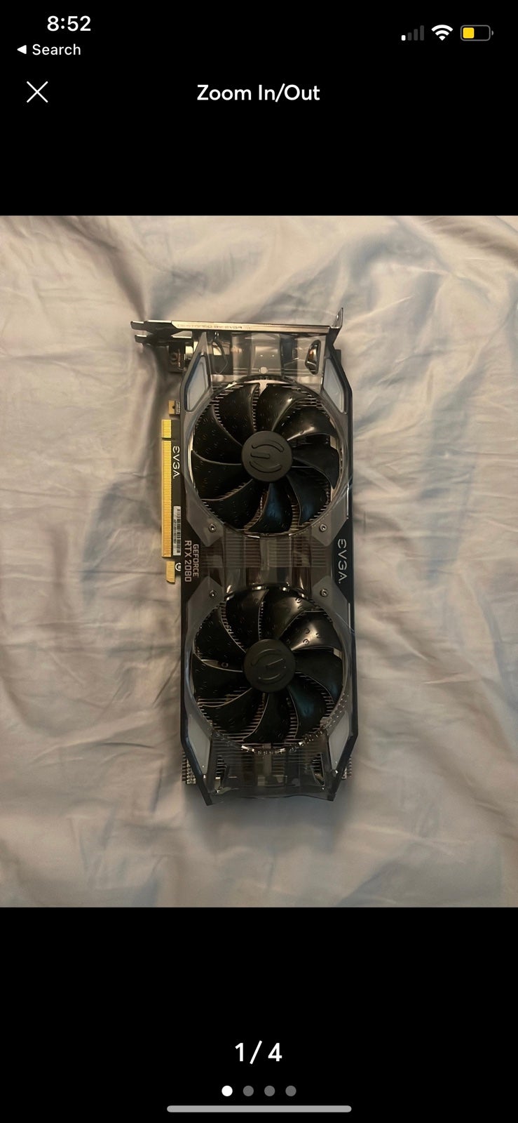 EVGA NVIDIA GeForce RTX 2080 Black Edition Gaming Graphics Card (08GP42081KR)