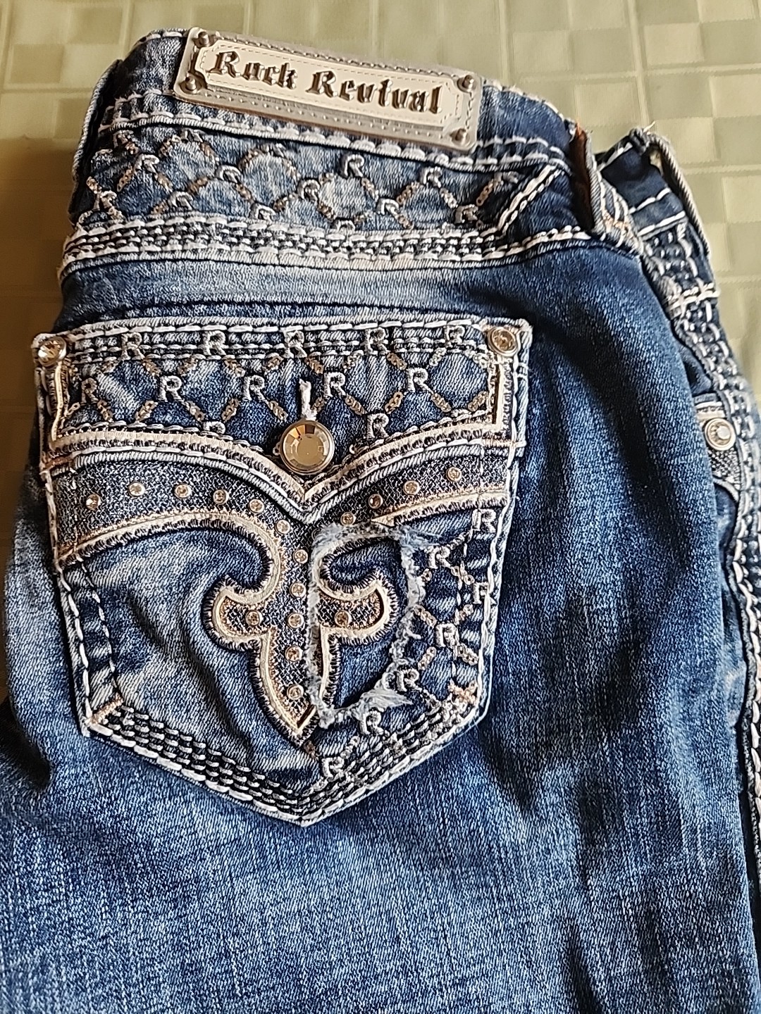 Rock Revival Cyrus Easy Straight Womens Jeans Size 30. Inseam 30