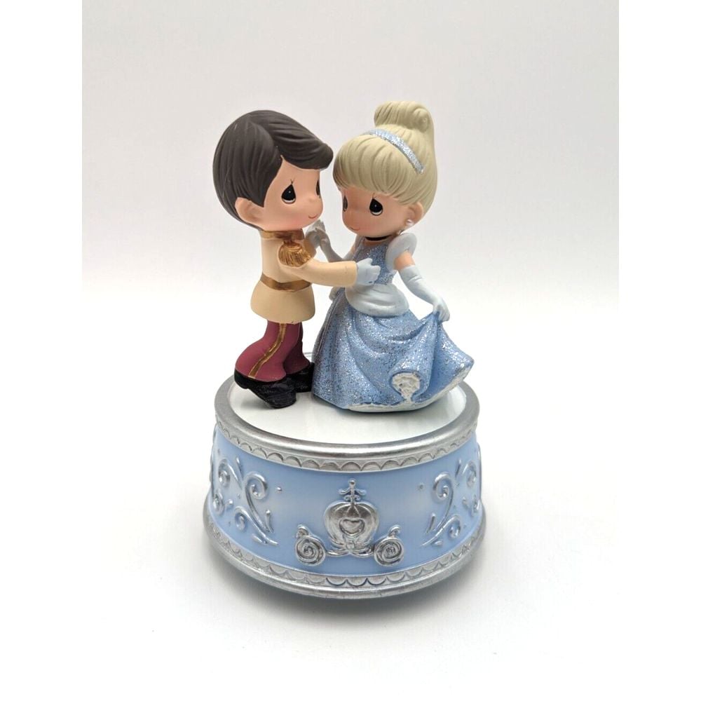 PRECIOUS MOMENTS Rotating Musical Figurine CINDERELLA PRINCE Royal Ball Dance