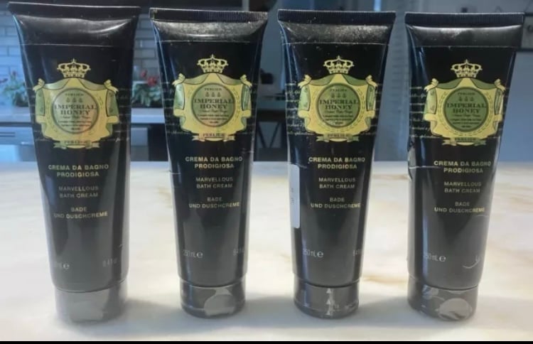 Perlier Imperial Honey Marvellous Bath Cream 8.4 oz Sealed 4 Bottle Lot Italy