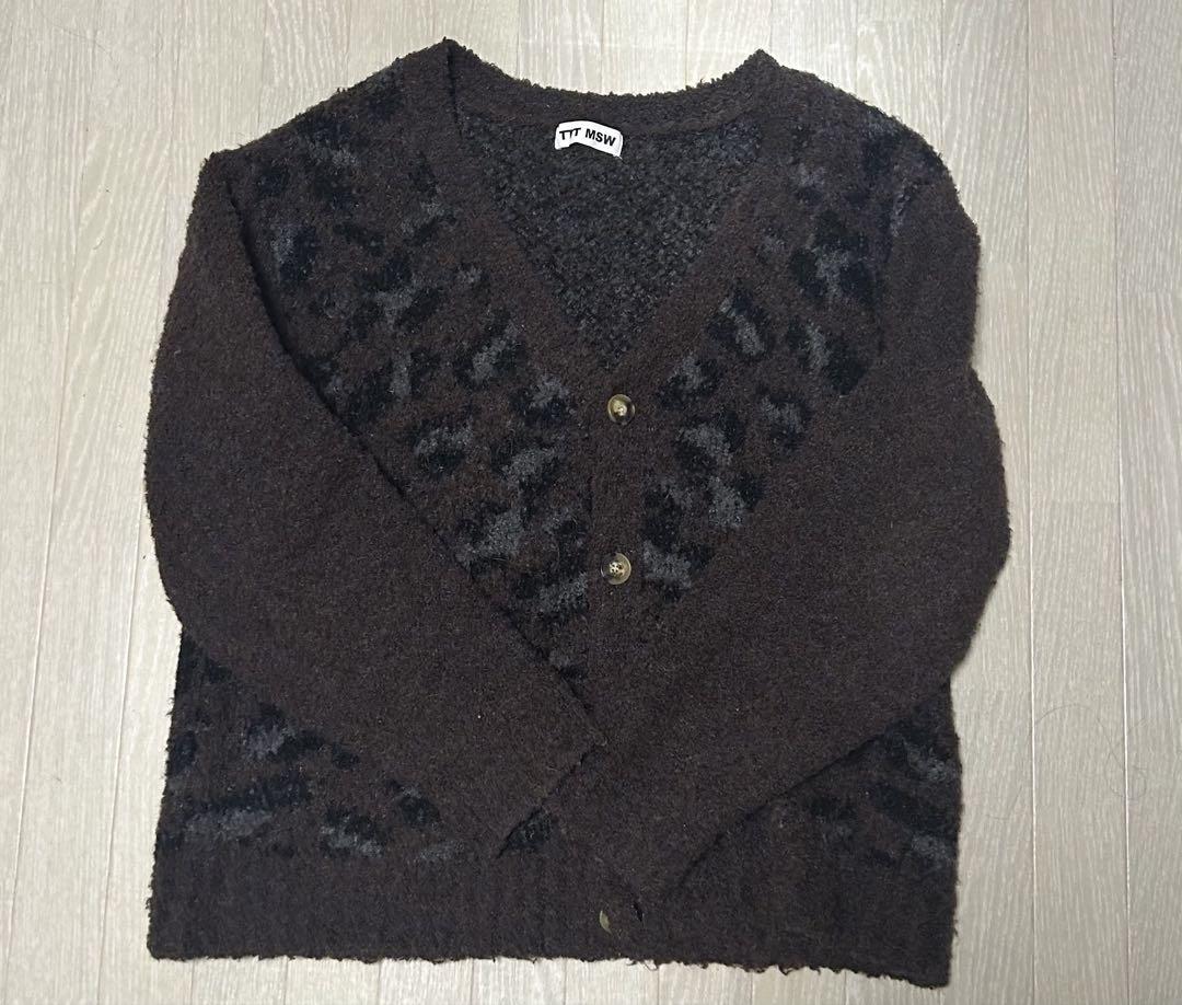 超人気の雑貨店 TTT_MSW Leopard Knit Cardigan トップス
