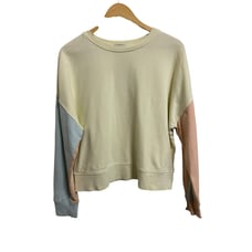 RAILS Alice and Jane color-block cotton-blend jersey pajama sweater top Medium
