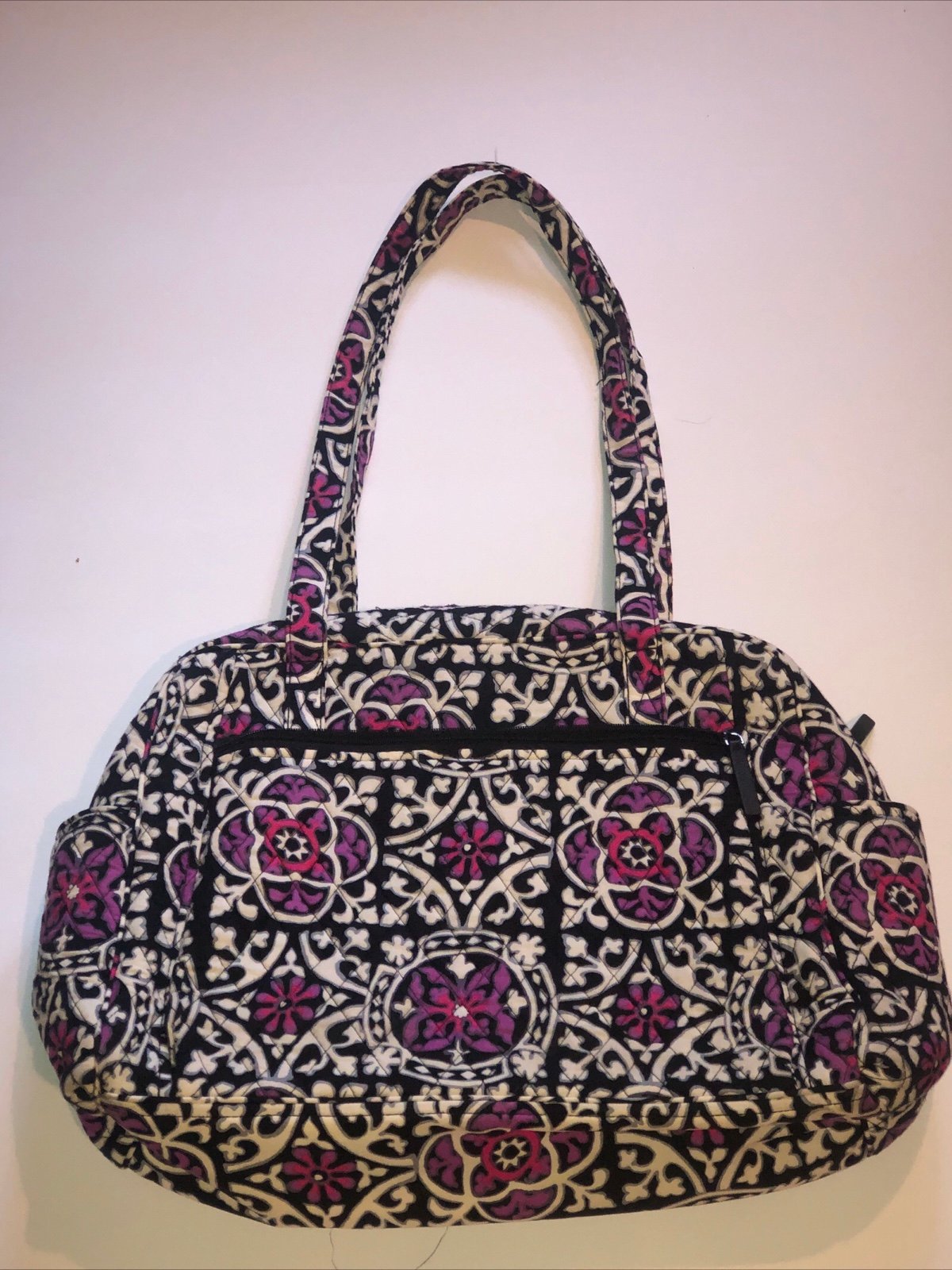Vera Bradley Scroll Medallion Diaper Bag Pink Purple Black Excellent Condition