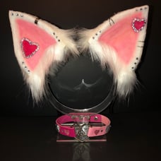 Kitten ears and choker set