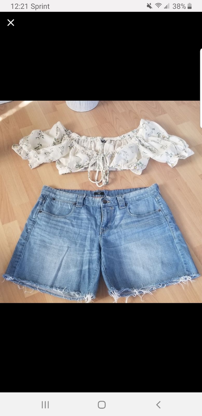 High Waisted J Crew Denim Shorts