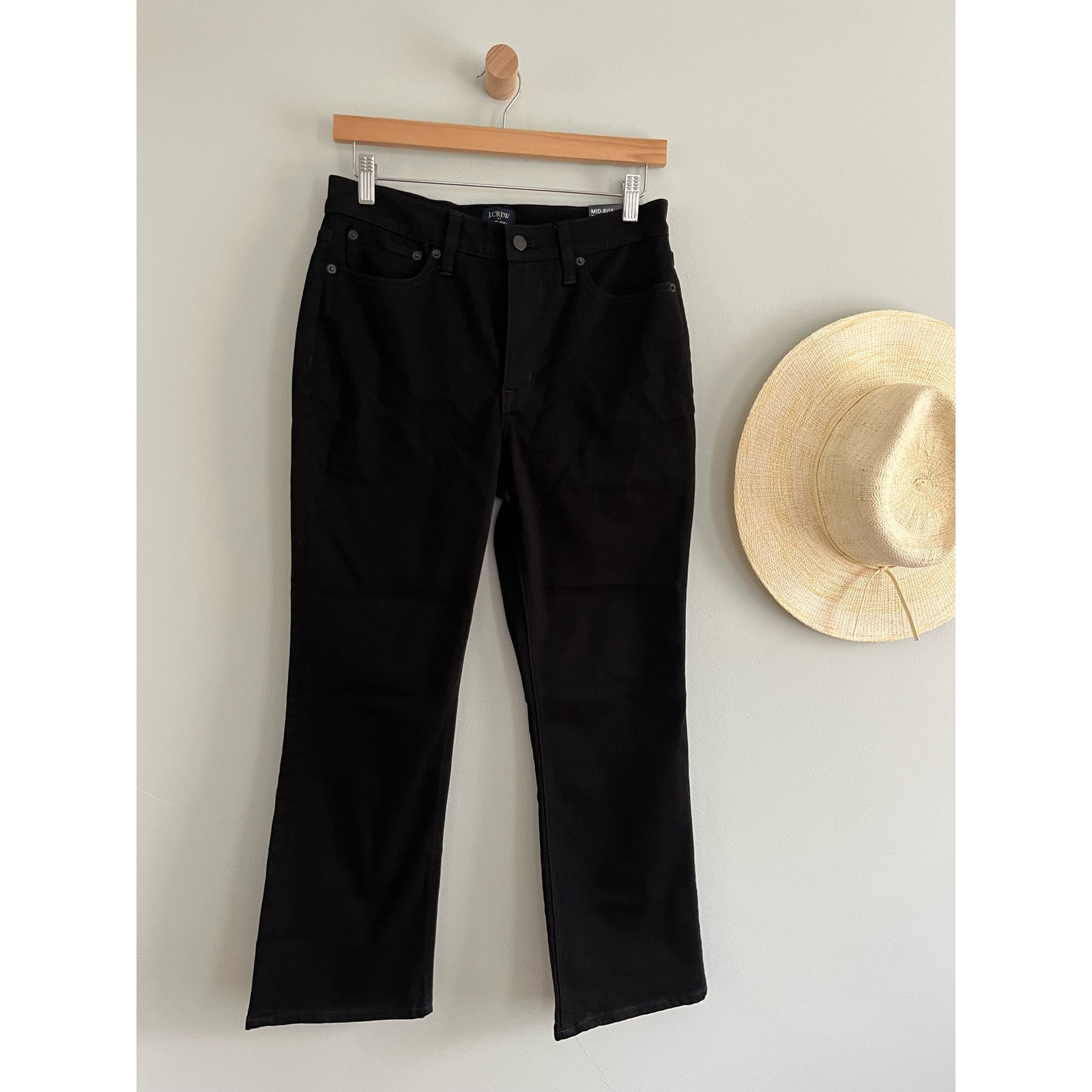 J Crew Factory | Flare crop black jean in all-day stretch | Sz 28