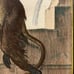Antique 18th C. Framed Monkey Colored Engraving MOUSTAC By Comte de Buffon