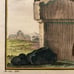 Antique 18th C. Framed Monkey Colored Engraving MOUSTAC By Comte de Buffon