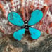 Turquoise Butterfly Adjustable Sterling Silver Adjustable Ring