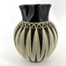 Vintage GMUNDNER KERAMIK Black Stoneware Pitcher Wrapped in Raffia Tribal