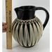 Vintage GMUNDNER KERAMIK Black Stoneware Pitcher Wrapped in Raffia Tribal