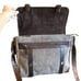 SPIKES & SPARROW Genuine Leather Canvas Messenger Bag in Brown